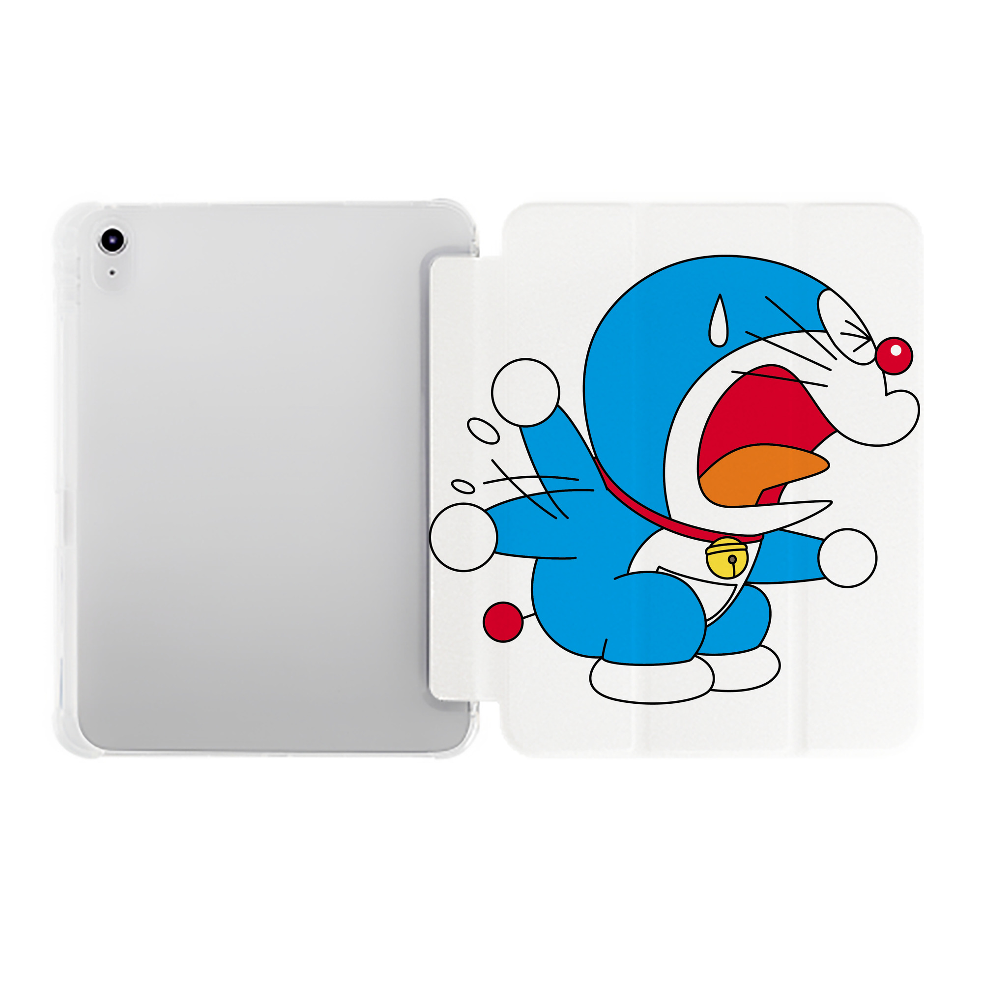 （画像用） ドラえもん Doraemon IPad ケース ペン収納付き 三つ折りスタンド PUレザー×シリコン 対応機種9.5/10.5/10.9インチ